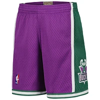 Youth Mitchell & Ness Purple Milwaukee Bucks Hardwood Classics Swingman Shorts