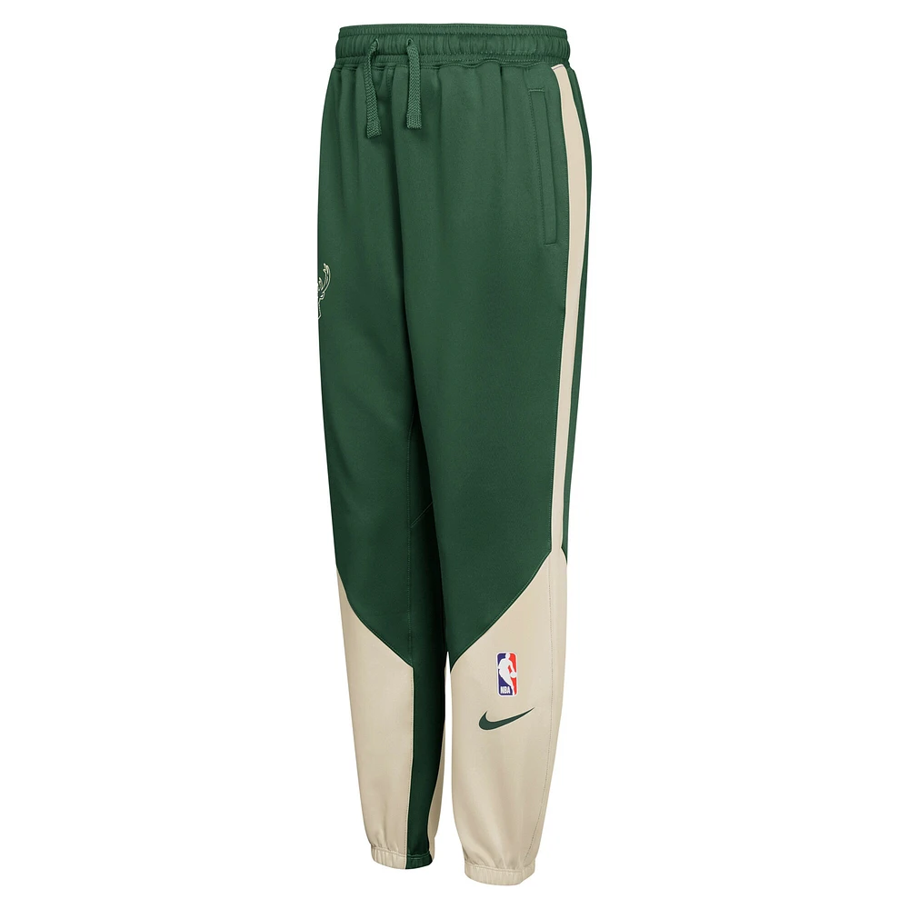 Youth Nike Hunter Green Milwaukee Bucks 2024/25 Authentic Showtime Pants