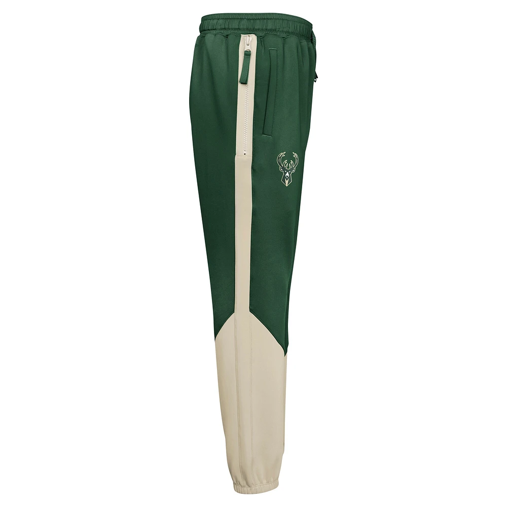 Youth Nike Hunter Green Milwaukee Bucks 2024/25 Authentic Showtime Pants