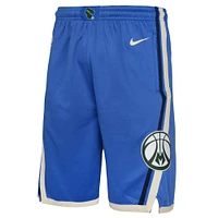 Youth Nike  Royal Milwaukee Bucks 2024/25 City Edition Swingman Performance Shorts