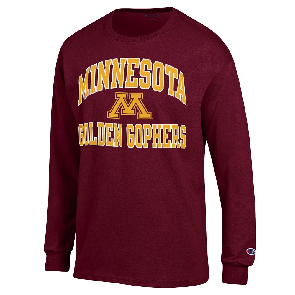 T-shirt à manches longues Champion Minnesota Golden Gophers High Motor pour homme