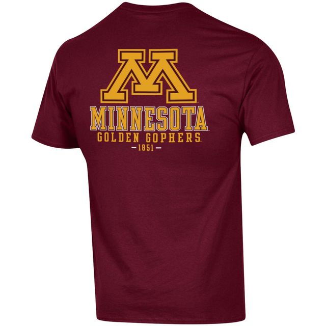 T-shirt Champion Minnesota Golden Gophers Stack 2-Hit pour homme