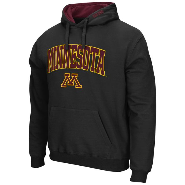 Chandail à capuchon Colosseum pour homme noir Minnesota Golden Gophers Arch & Logo 3.0
