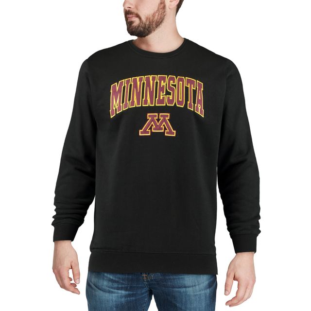 Colosseum Black Minnesota Golden Gophers Arch & Logo Crew Neck Sweat-shirt pour homme
