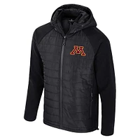 Men's Colosseum  Black Minnesota Golden Gophers Block The Sun Full-Zip Hooded Jacket