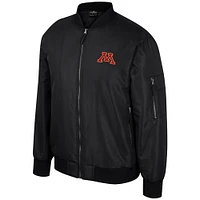 Men's Colosseum  Black Minnesota Golden Gophers Full-Zip Bomber Jacket