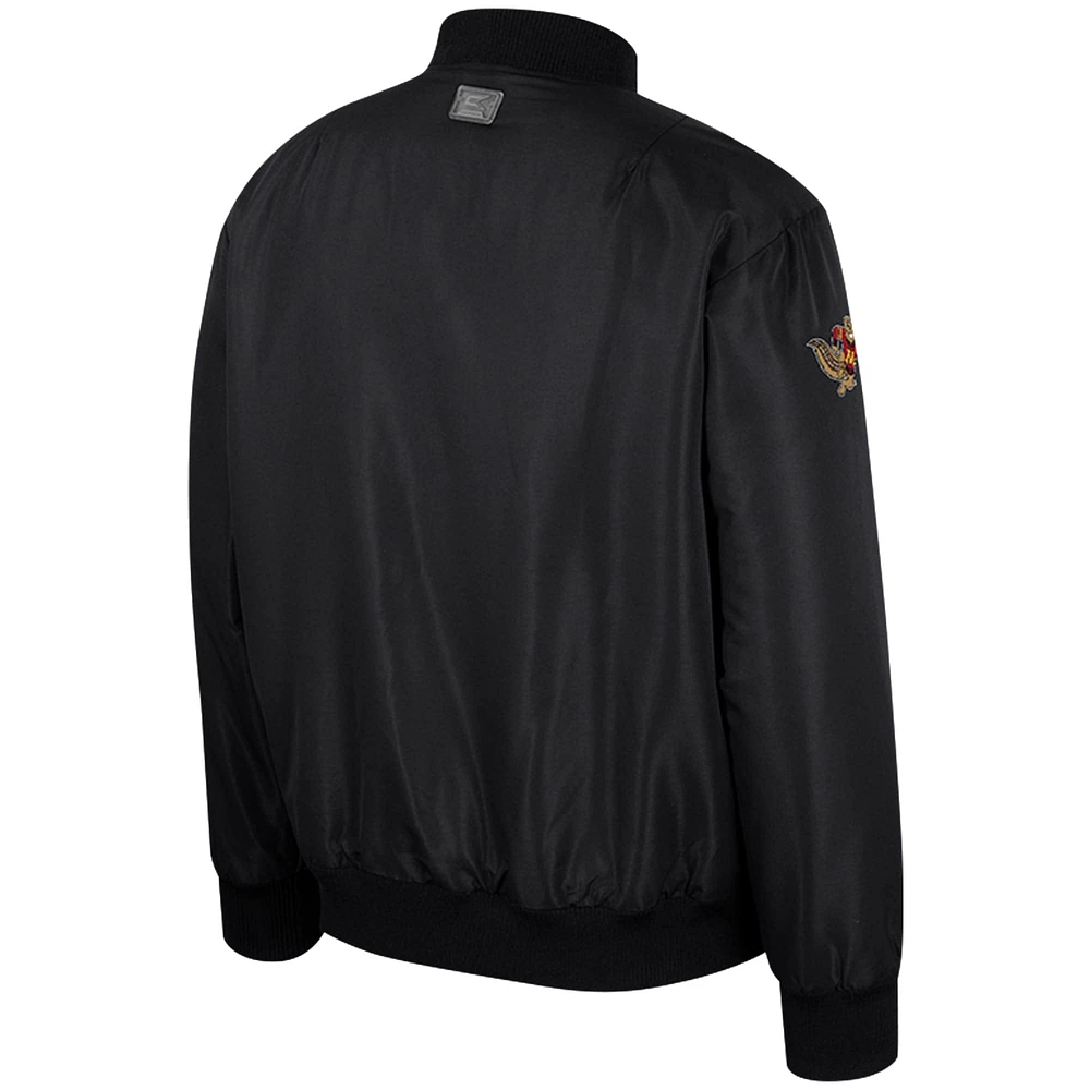 Men's Colosseum  Black Minnesota Golden Gophers Full-Zip Bomber Jacket