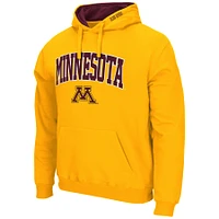 Men's Colosseum Gold Minnesota Golden Gophers Arch & Logo 3.0 Pullover Hoodie