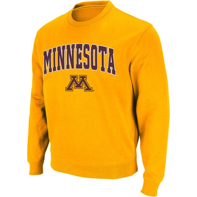 Colosseum Gold Minnesota Golden Gophers Arch & Logo Crew Neck Sweat-shirt pour homme