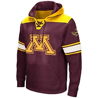 Men's Colosseum Maroon Minnesota Golden Gophers Big & Tall Hockey Lace-Up Pullover Hoodie