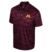 Men's Colosseum Maroon Minnesota Golden Gophers Daly Print Polo