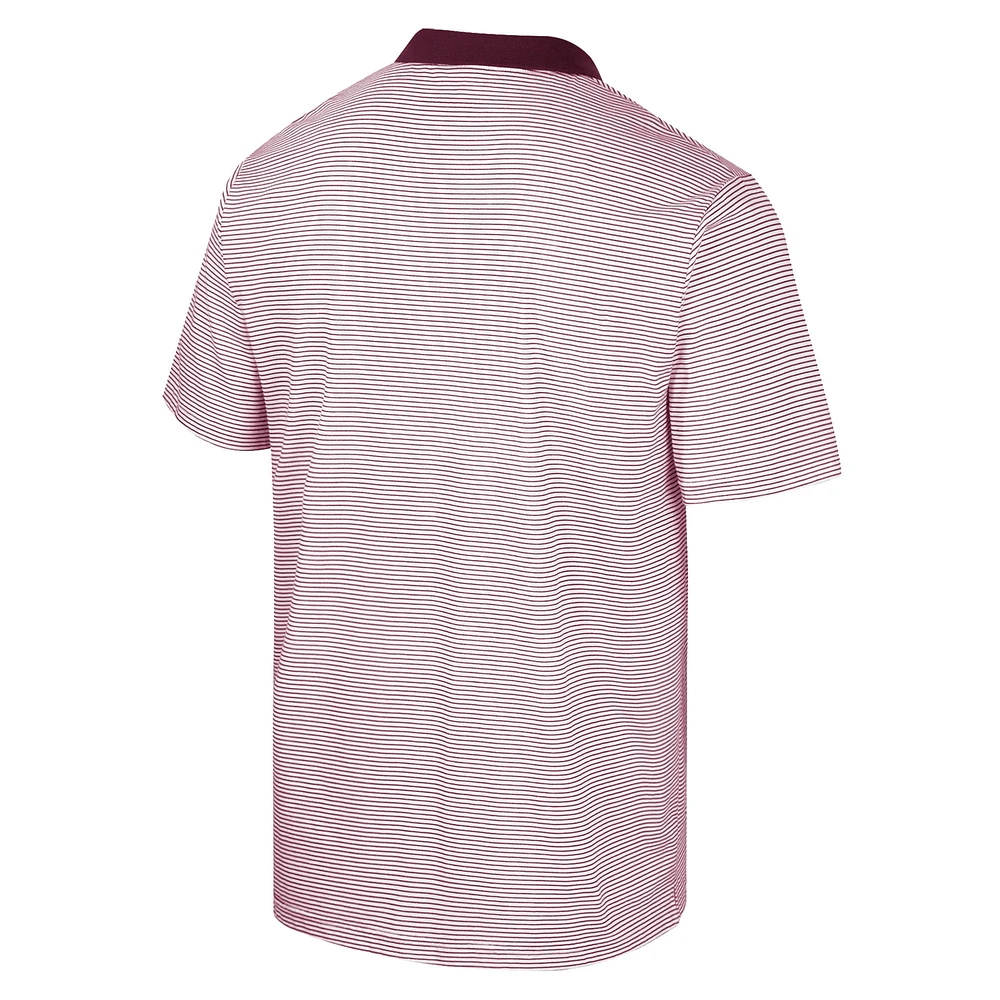 Men's Colosseum White/Maroon Minnesota Golden Gophers Print Stripe Polo