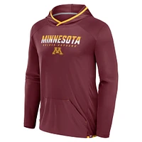 T-shirt à capuche de transition Fanatics pour hommes, bordeaux/or, Minnesota Golden Gophers