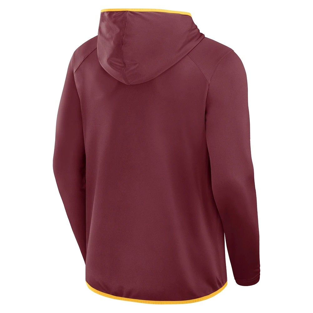 T-shirt à capuche de transition Fanatics pour hommes, bordeaux/or, Minnesota Golden Gophers