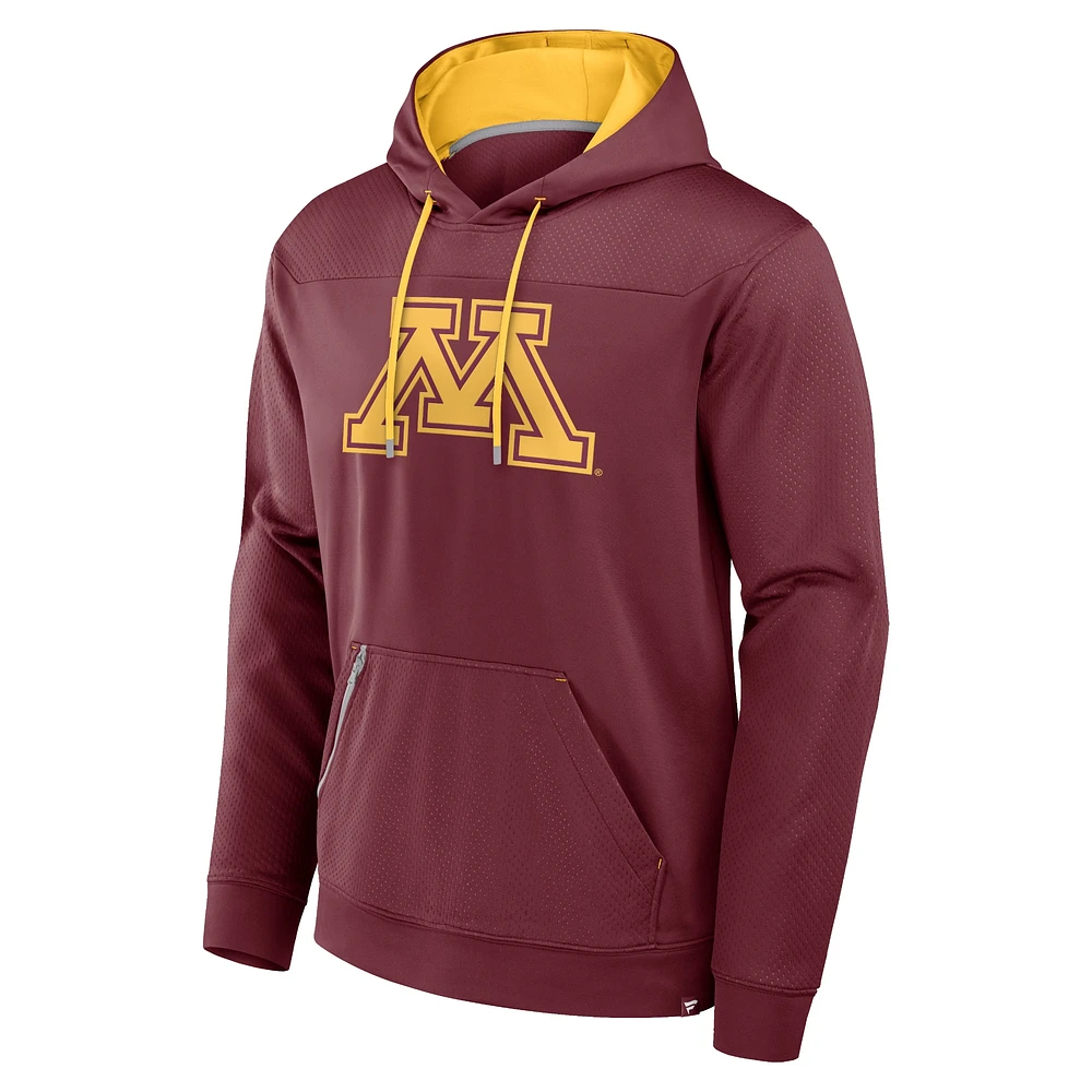 Men's Fanatics  Maroon Minnesota Golden Gophers Defender Dot Faded Primary Pullover Hoodie