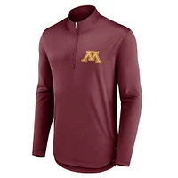 Men's Fanatics Maroon Minnesota Golden Gophers Tough Minded Quarter-Zip Top