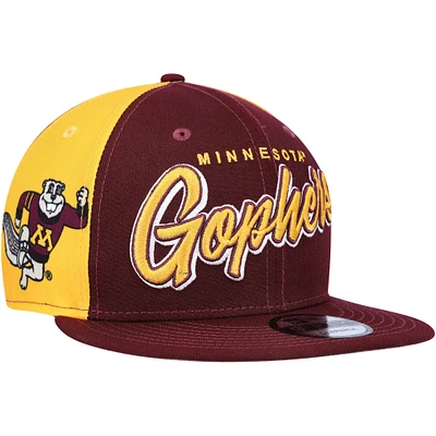 Casquette Snapback 9FIFTY Outright Minnesota Golden Gophers New Era marron pour homme