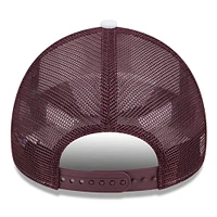 Men's New Era White/Maroon Minnesota Golden Gophers Court Sport Foam A-Frame 9FORTY Adjustable Trucker Hat
