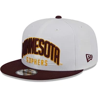 Men's New Era White/Maroon Minnesota Golden Gophers Two-Tone Layer 9FIFTY Snapback Hat
