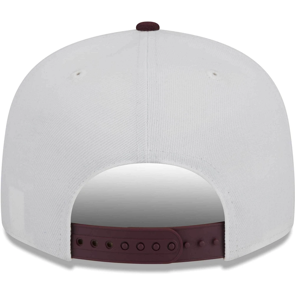 Men's New Era White/Maroon Minnesota Golden Gophers Two-Tone Layer 9FIFTY Snapback Hat