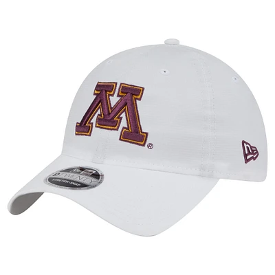 Casquette ajustable Active Ripstop 9TWENTY blanche des Golden Gophers du Minnesota de New Era pour homme