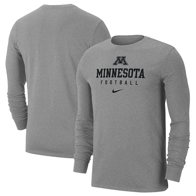 Men's Nike  Heather Gray Minnesota Golden Gophers Changeover Long Sleeve T-Shirt
