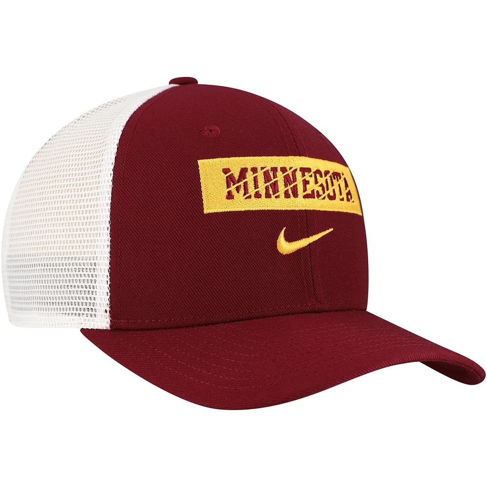 Men's Nike Maroon Minnesota Golden Gophers 2024/25 Sideline Rise Trucker Adjustable Hat