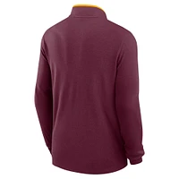 Men's Nike Maroon Minnesota Golden Gophers Coaches Courtside Basketball Victory Performance Quarter-Zip Top