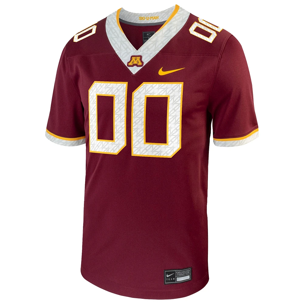 Men's Nike  Maroon Minnesota Golden Gophers Football Custom Game Jersey