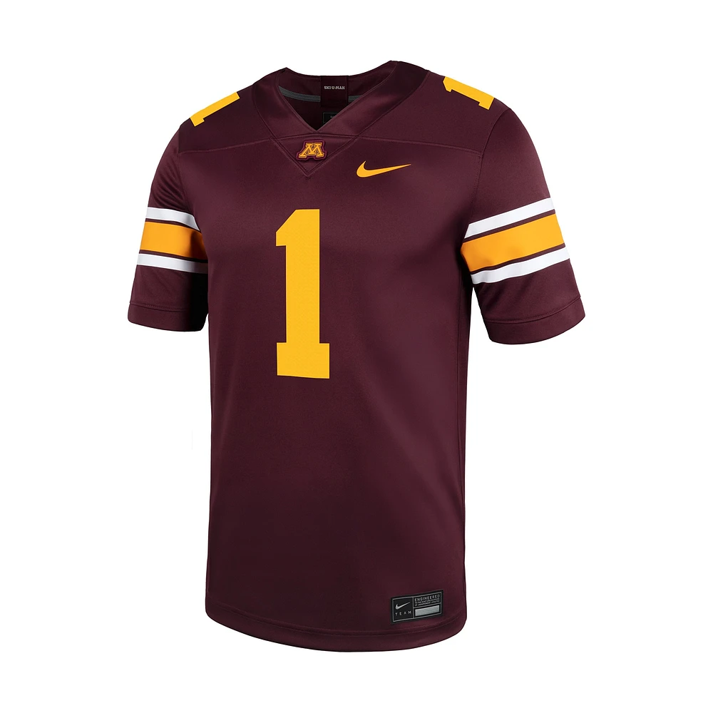 Men's Nike #1 Maroon Minnesota Golden Gophers Untouchable Football Jersey