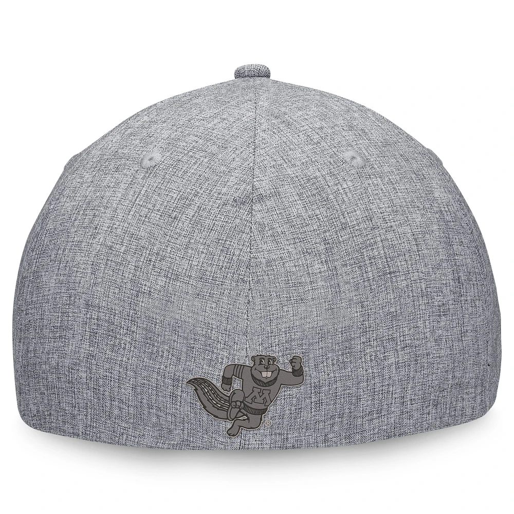 Men's Top of the World Gray Minnesota Golden Gophers Grit Flex Hat