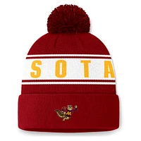 Men's Top of the World Maroon Minnesota Golden Gophers Slash Cuffed Knit Hat with Pom