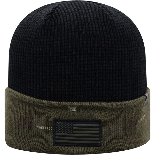 Top of the World Olive/Noir Minnesota Golden Gophers OHT Military Appreciation Skully Cuffed Knit Hat pour hommes