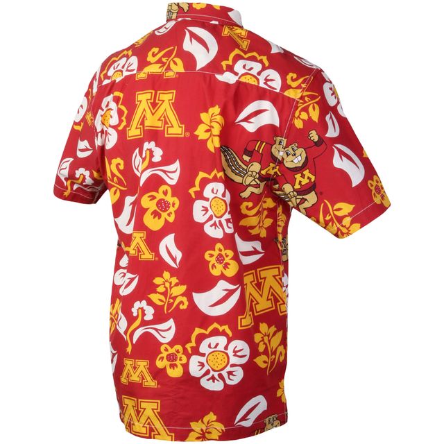 Chemise boutonnée Wes & Willy Minnesota Golden Gophers marron pour homme