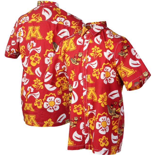 Chemise boutonnée Wes & Willy Minnesota Golden Gophers marron pour homme