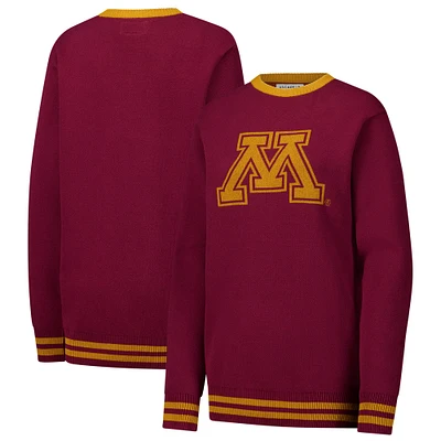 Pull-over vintage en tricot unisexe Uscape Apparel, couleur marron, Minnesota Golden Gophers