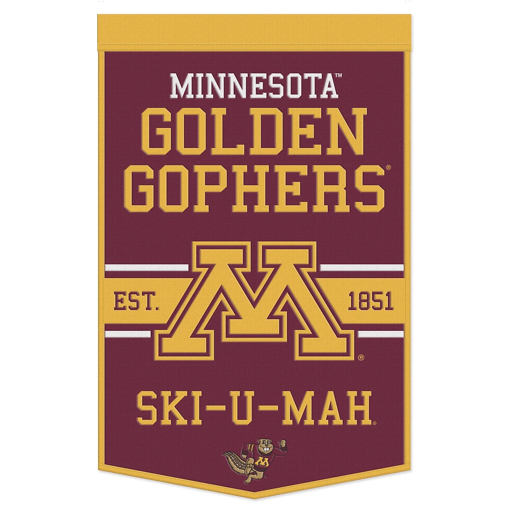 WinCraft Minnesota Golden Gophers Bannière à slogan 24" x 38"