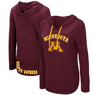 Colosseum Minnesota Golden Gophers My Lover pour femme, t-shirt léger à capuche manches longues