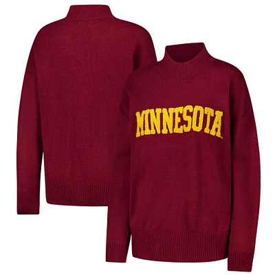 Pull oversize universitaire marron pour femmes Gameday Social Minnesota Golden Gophers