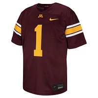 Youth Nike #1 Maroon Minnesota Golden Gophers Untouchable Football Jersey