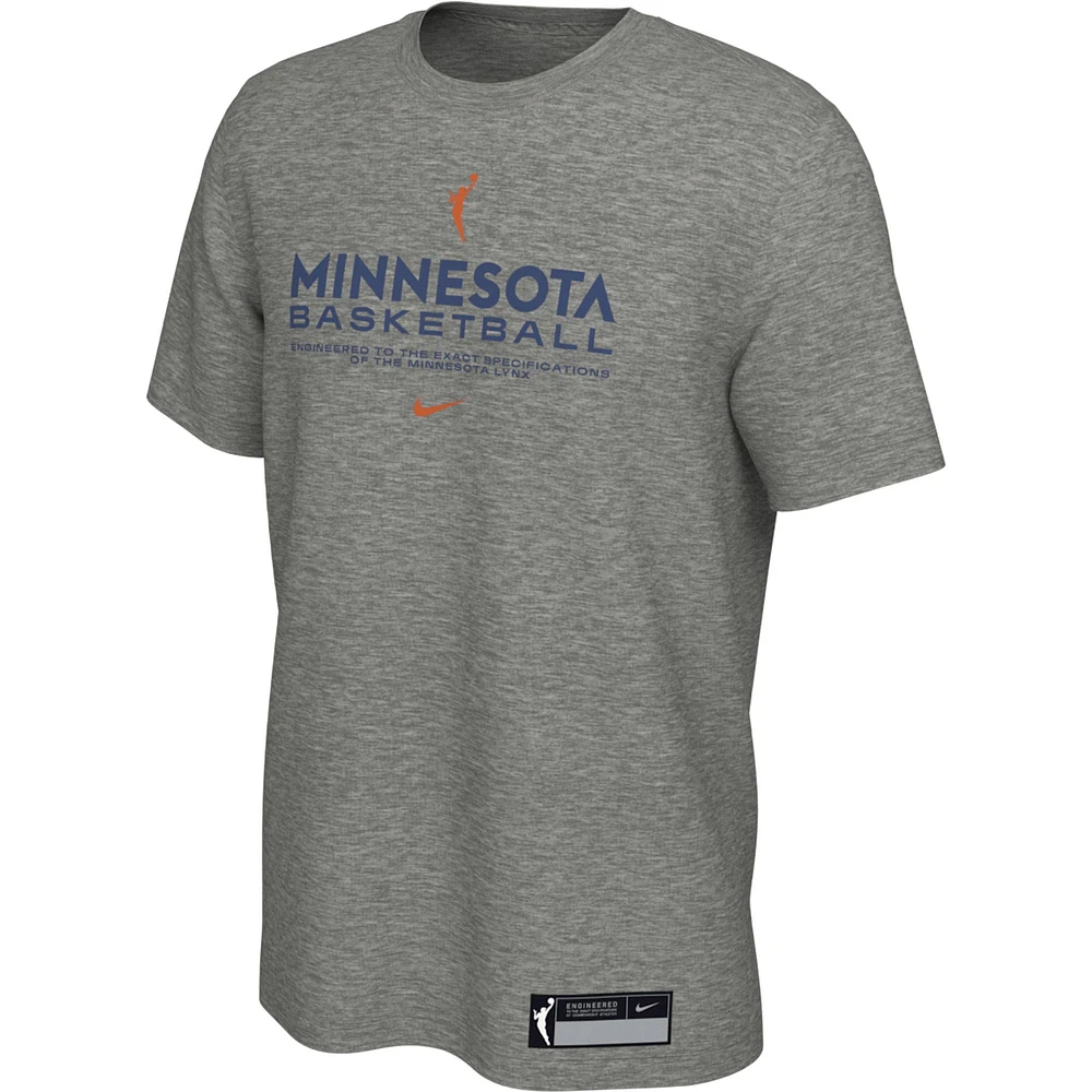 Men's Nike  Gray Minnesota Lynx On-Court Legend Essential Practice Performance T-Shirt