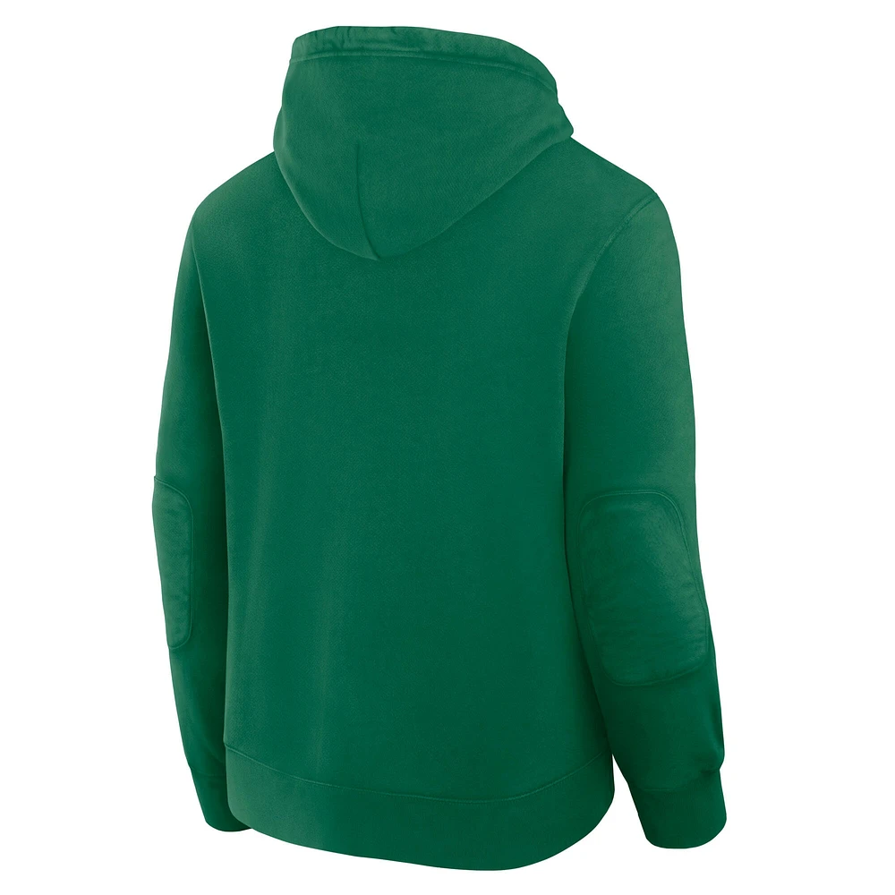 Men's Fanatics Kelly Green Minnesota North Stars Decades Collection Tradition Fleece Pullover Hoodie