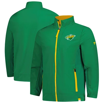 Veste zippée tissée pour patinoire Fanatics Kelly Green Minnesota North Stars homme