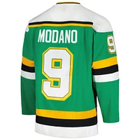 Men's Mitchell & Ness Mike Modano Kelly Green Minnesota North Stars 1989/90 Blue Line Player Jersey