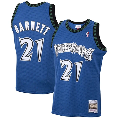Maillot Swingman Hardwood Classics 2003/04 bleu pour homme Mitchell & Ness Kevin Garnett Minnesota Timberwolves Big Tall