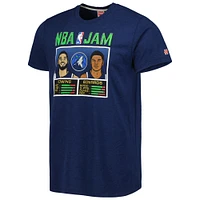 Men's Homage Karl-Anthony Towns & Anthony Edwards Navy Minnesota Timberwolves NBA Jam Tri-Blend T-Shirt
