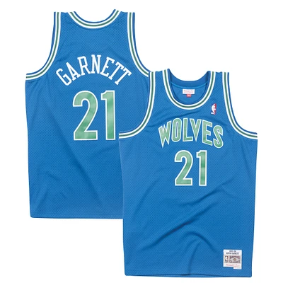 Maillot Homme Mitchell & Ness Kevin Garnett Bleu Minnesota Timberwolves Big Tall Hardwood Classics 2003/04 Swingman