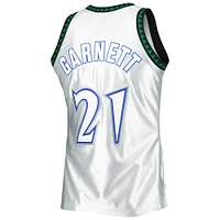 Men's Mitchell & Ness Kevin Garnett Platinum Minnesota Timberwolves 1997/98 Hardwood Classics 75th Anniversary Swingman Jersey