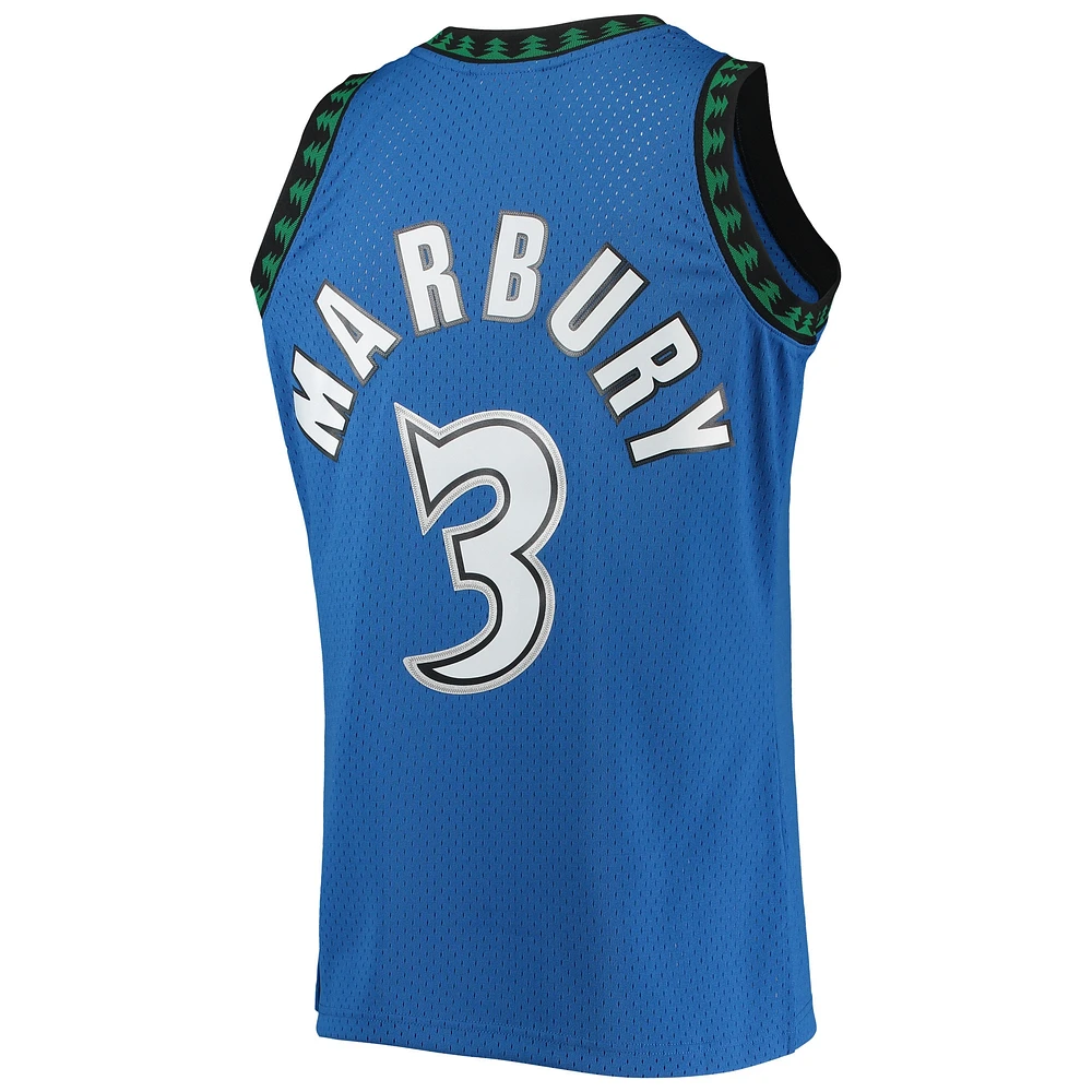 Men's Mitchell & Ness Stephon Marbury Blue Minnesota Timberwolves 1996/97 Hardwood Classics Swingman Jersey