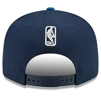 Men's New Era Navy/Blue Minnesota Timberwolves 2-Tone 9FIFTY Adjustable Snapback Hat